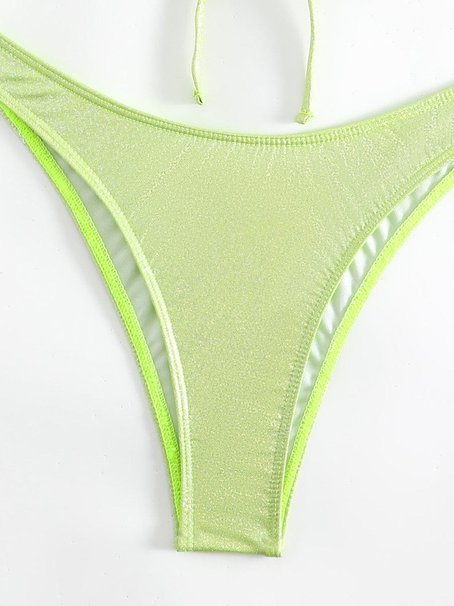 Komplet bikini z wiązaniem w talii
