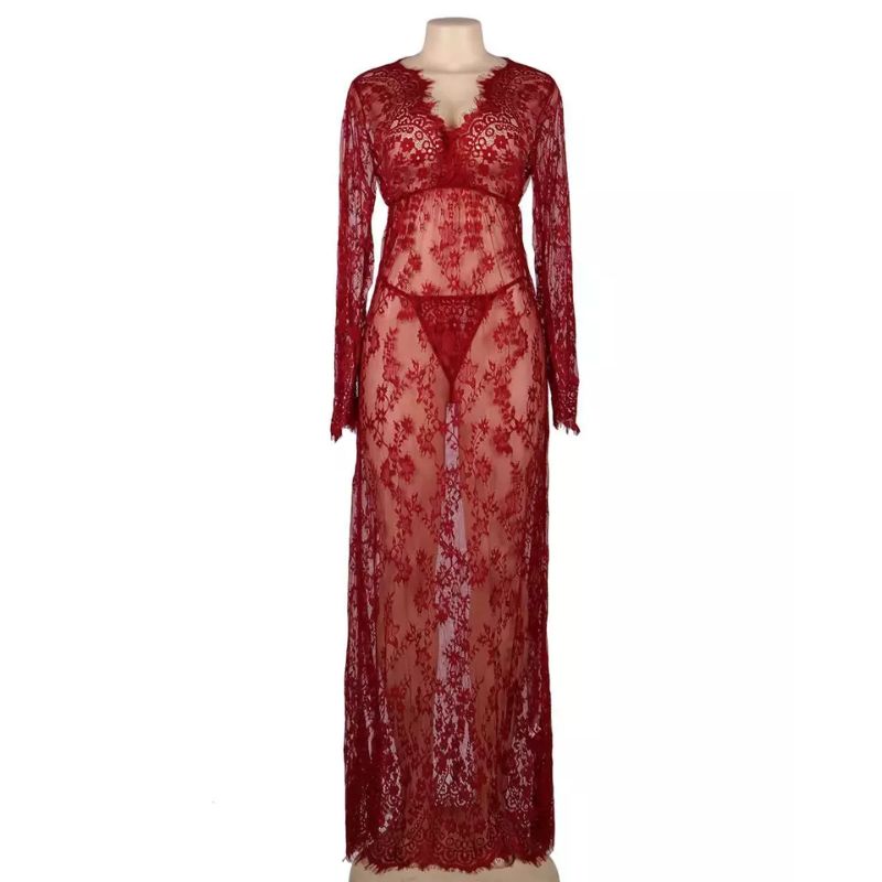 Długa koronkowa koszula nocna