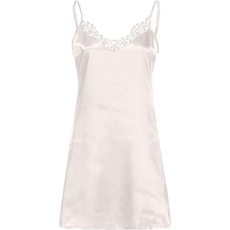 Koszula nocna o prostym kroju z satyny