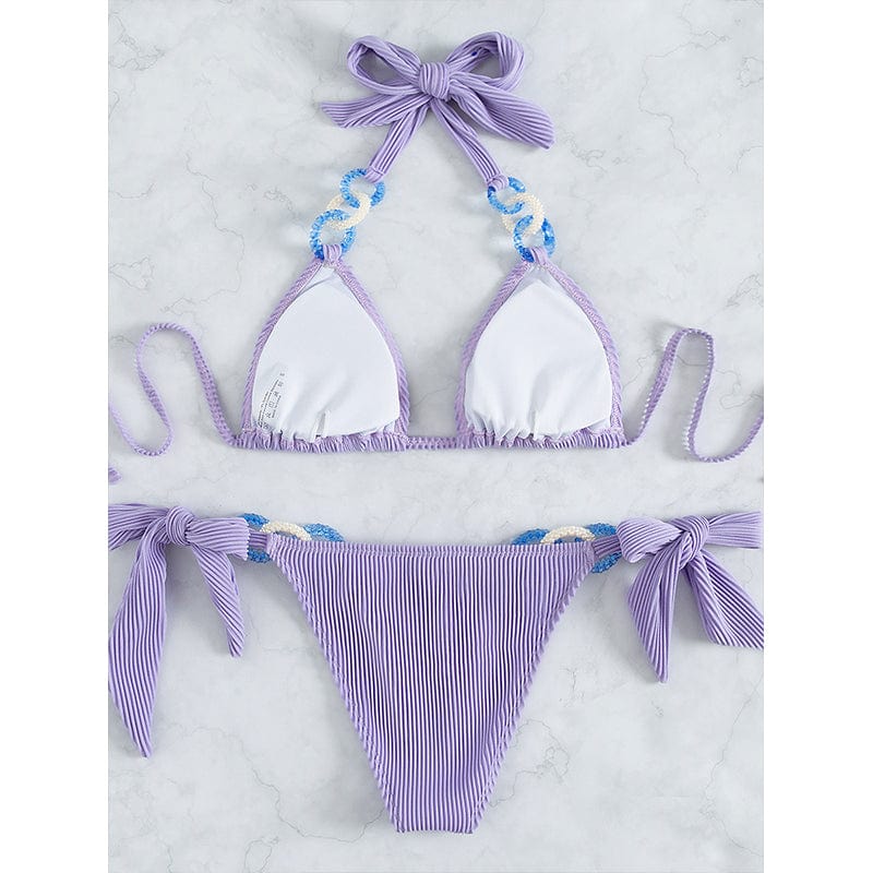 Bikini z biżuteryjnymi elementami