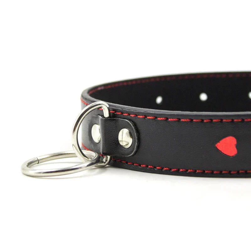 Obroża ze smyczą z regulowanym rozmiarem 35-48 cm