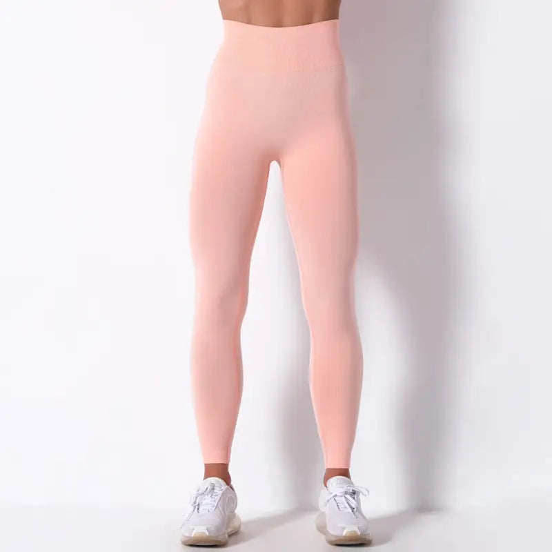 Bezszwowe legginsy w pastelowych kolorach