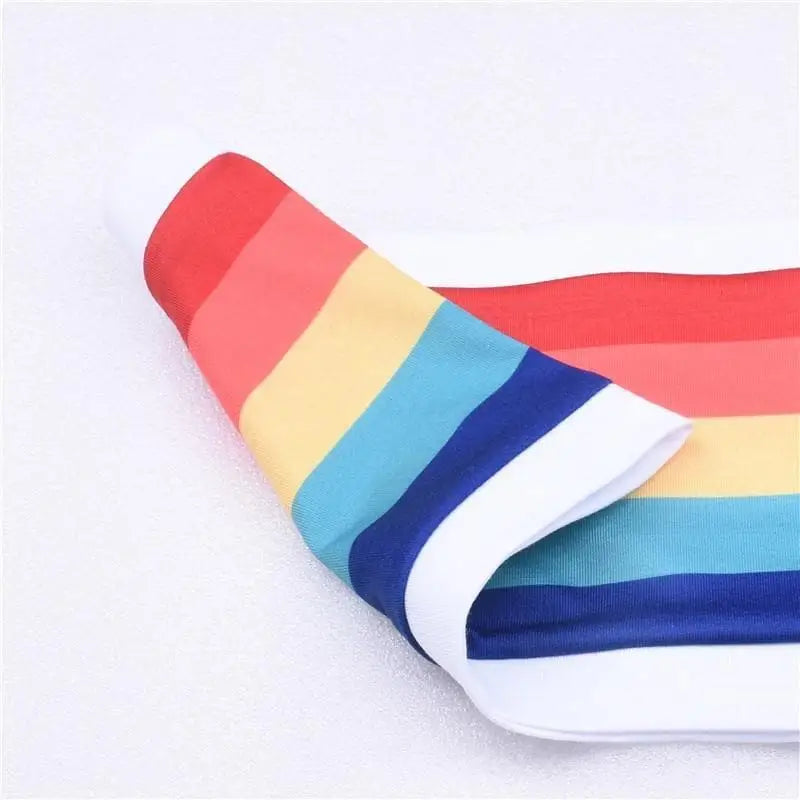 Biustonosz bandeau tęczowy