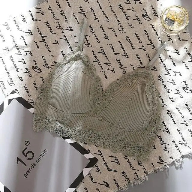 Biustonosz bralette prążkowany materiał