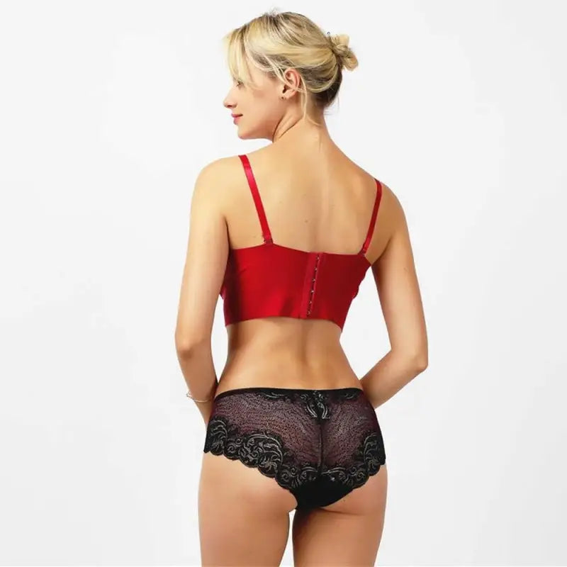 Biustonosz push-up krój półgorset