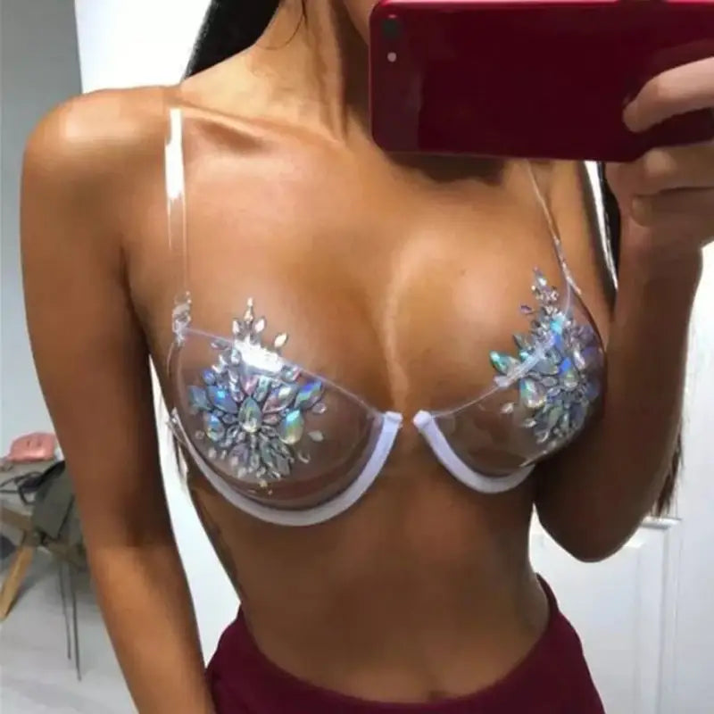 Biustonosz push-up transparentny