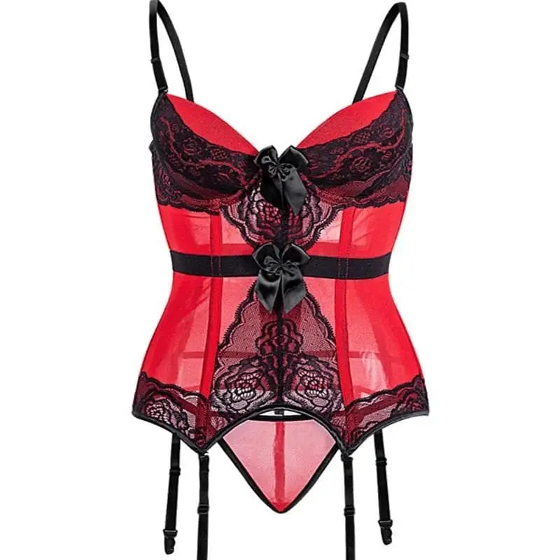 Czerwony Gorset plus size
