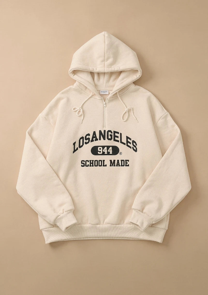 Luźna bluza oversize z napisem Los Angeles