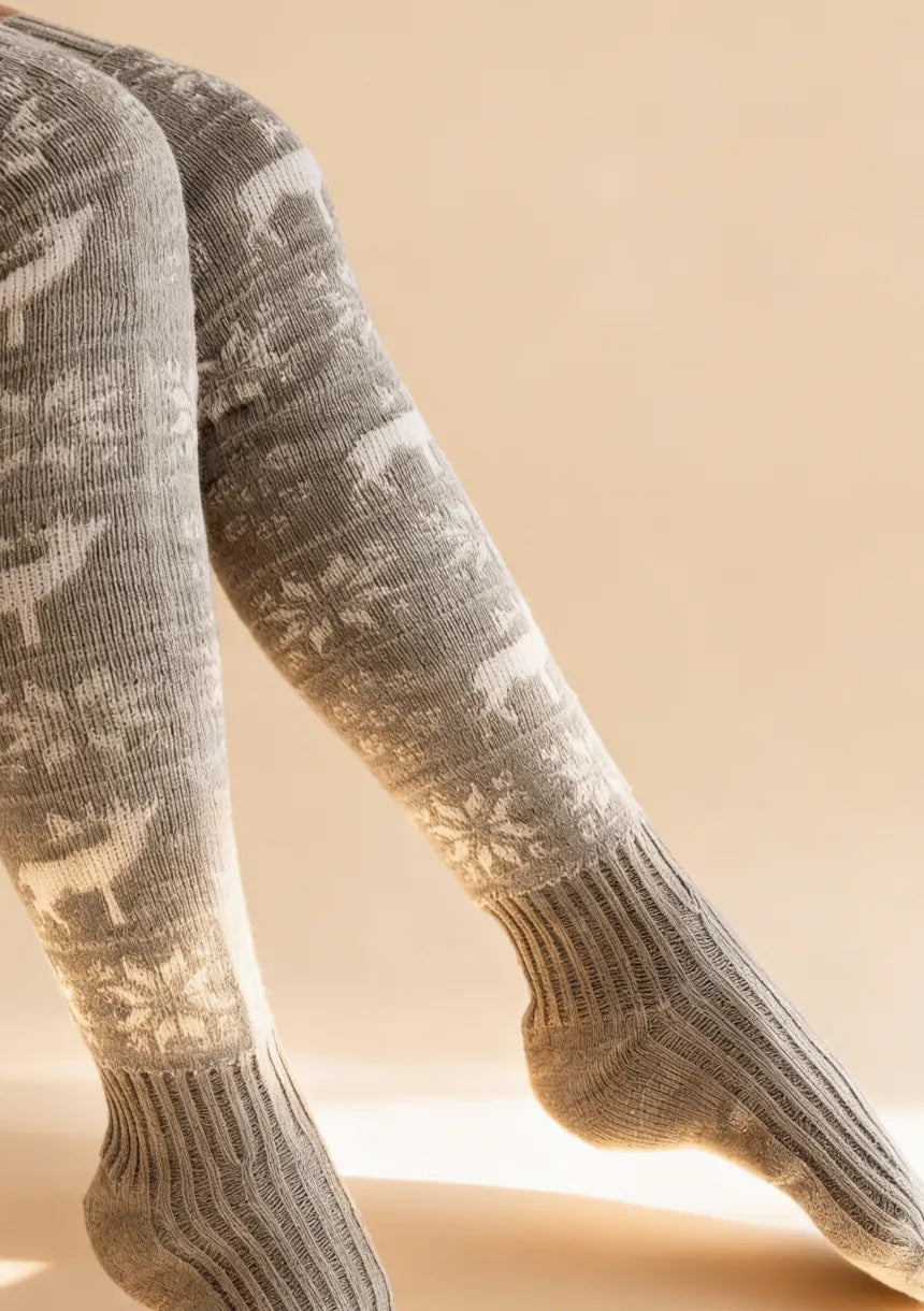 Świąteczne skarpety zakolanówki