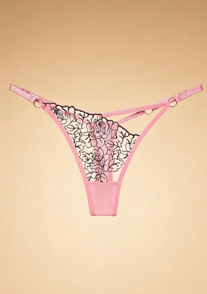 Majtki stringi z regulowanymi paskami na biodrach