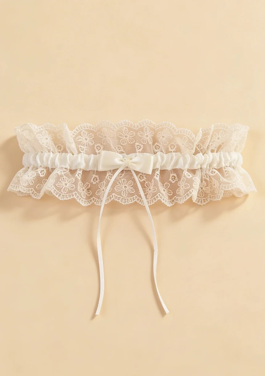 Szeroka podwiązka ślubna