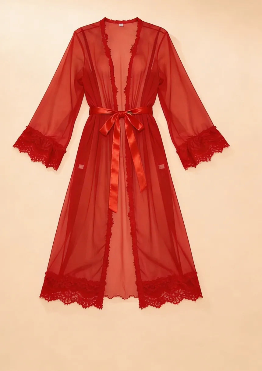 Transparentny peniuar damski