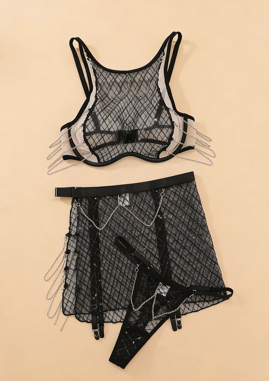 Komplet bielizny z regulowanymi elementami