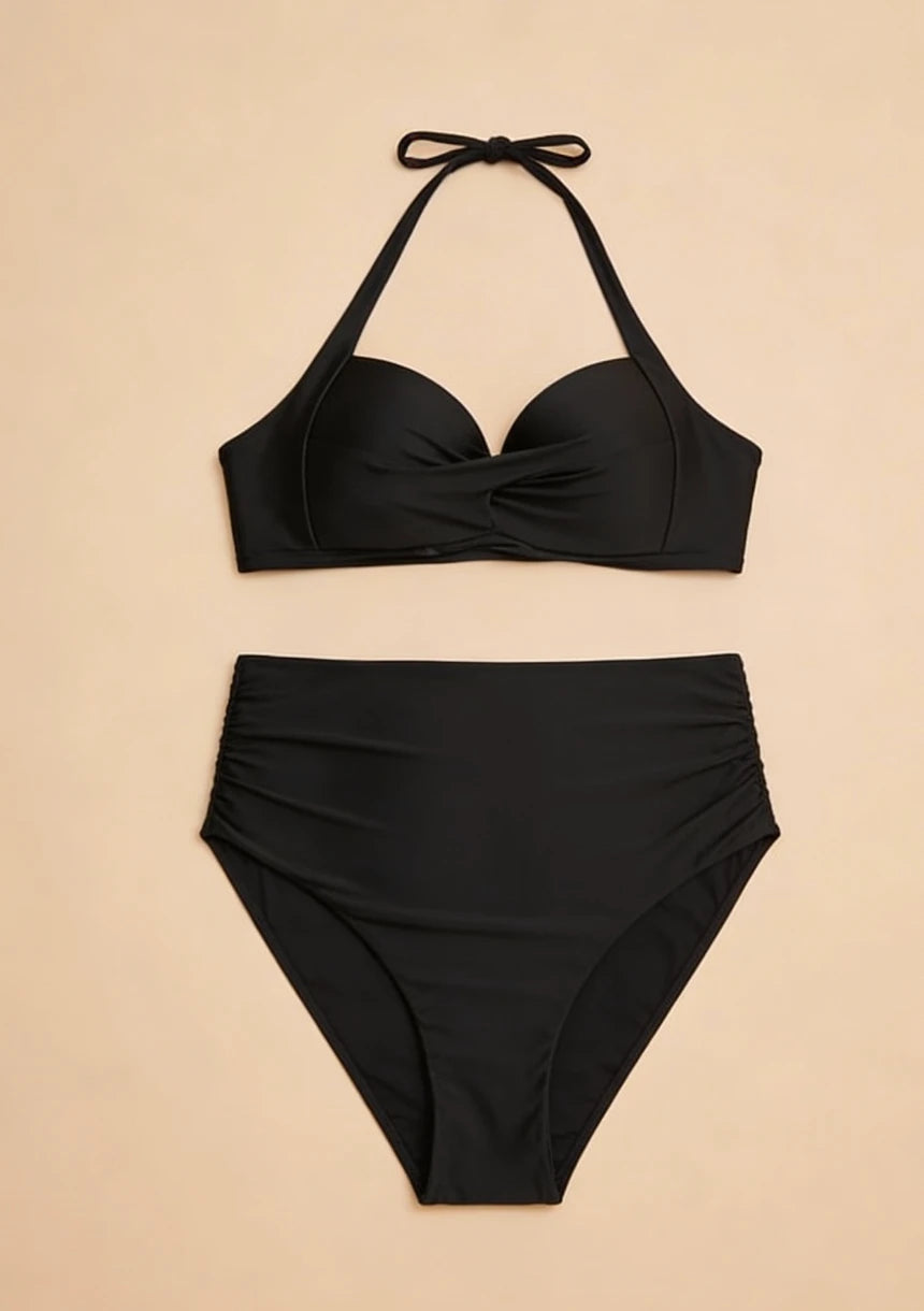 Bikini plus size z wysokim stanem