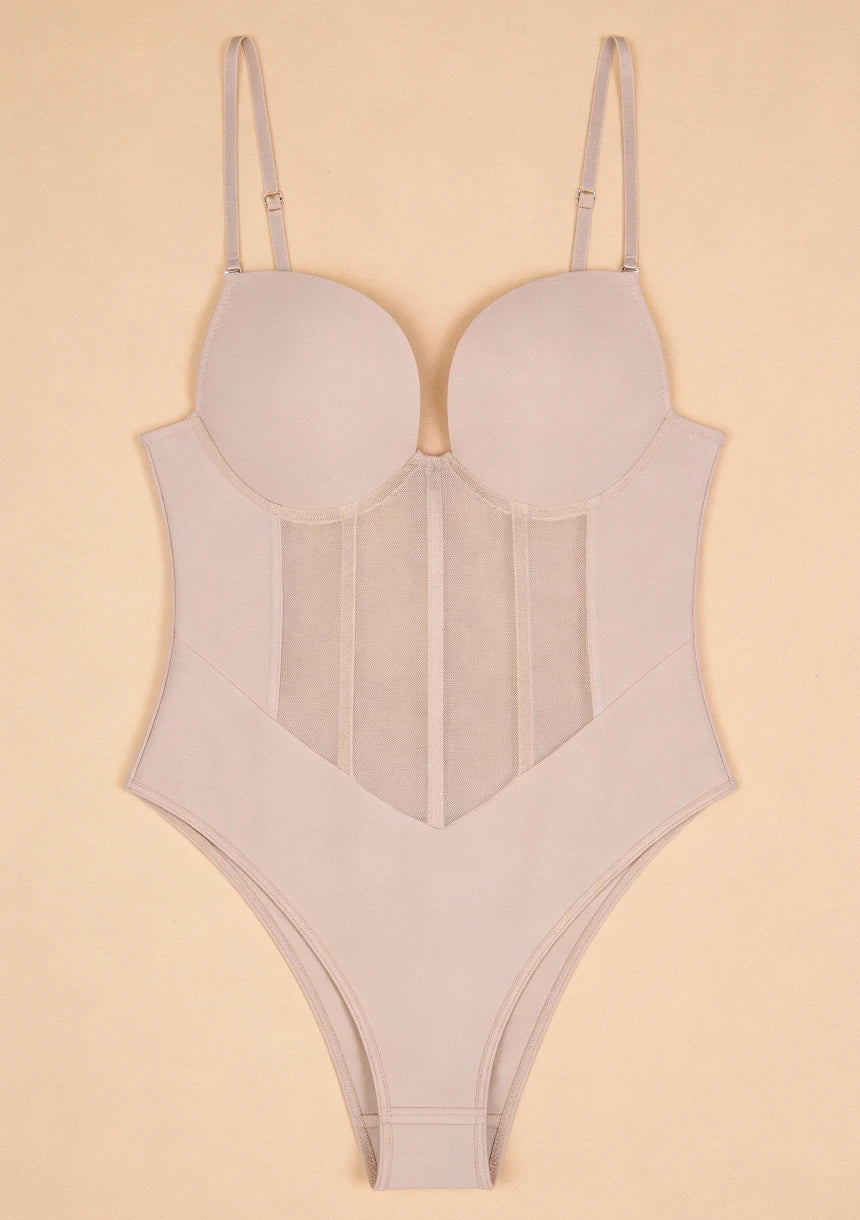 Body gorsetowe z zapięciem w kroku