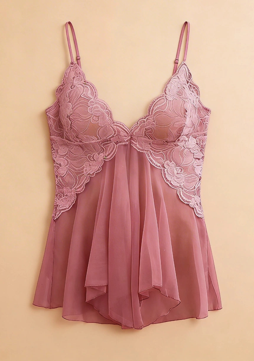 Koszula nocna baby doll transparentna
