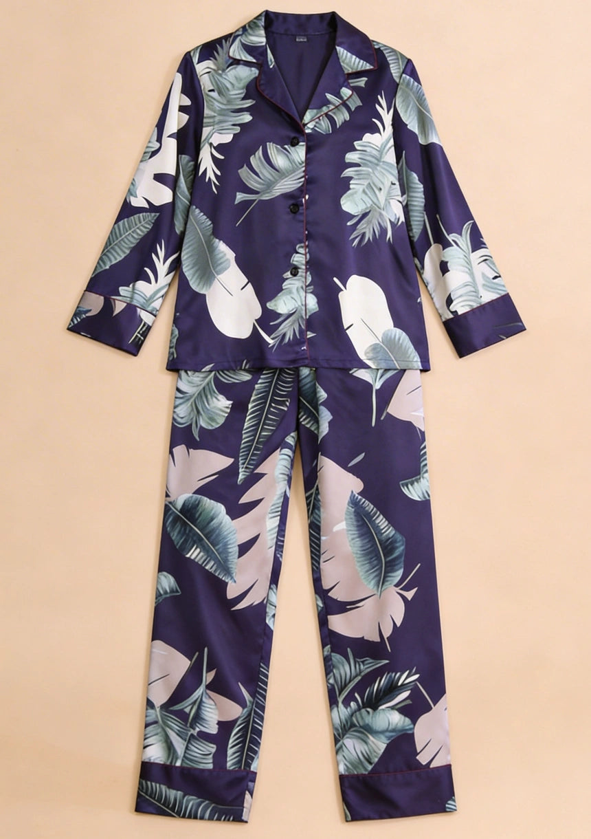 Piżama damska z koszulową górą