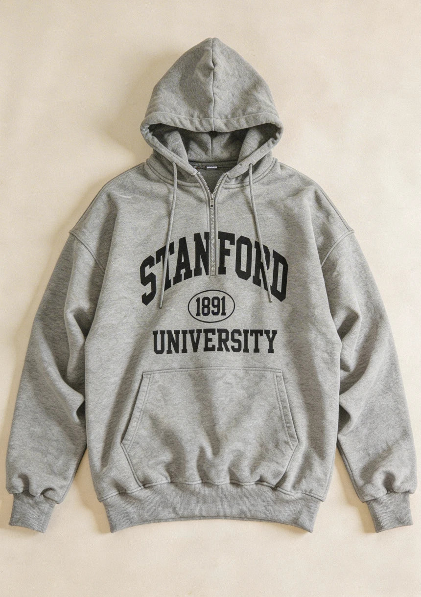 Luźna bluza z kapturem oversize Stanford University