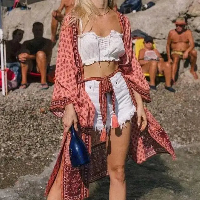 Kimono plażowe kolorowe