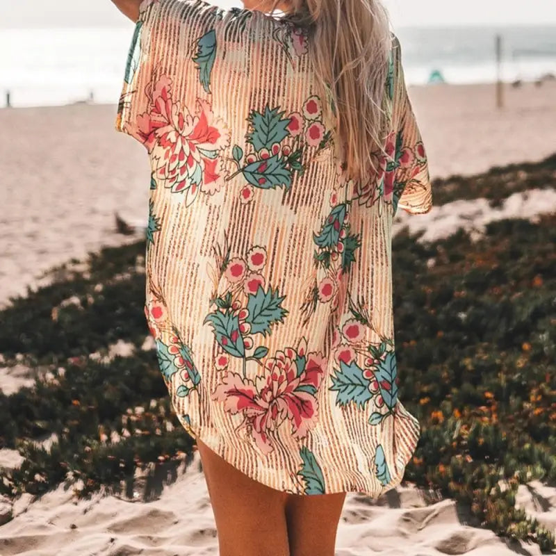 Kimono plażowe koszulowe