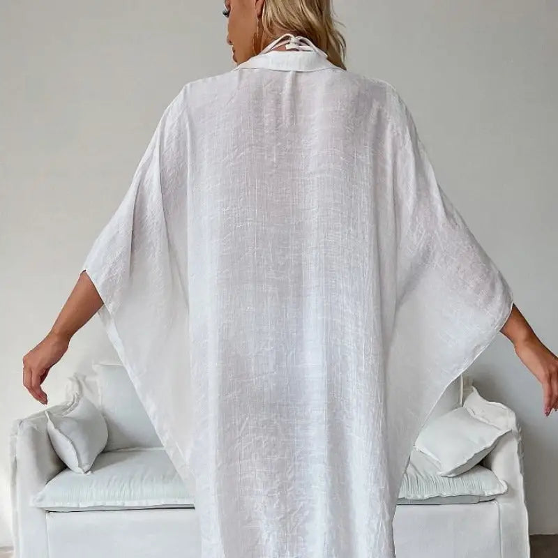 Kimono plażowe o kroju koszuli