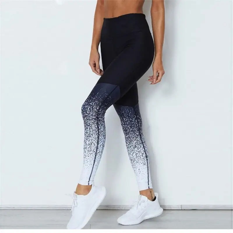 Legginsy sportowe motyw ombre