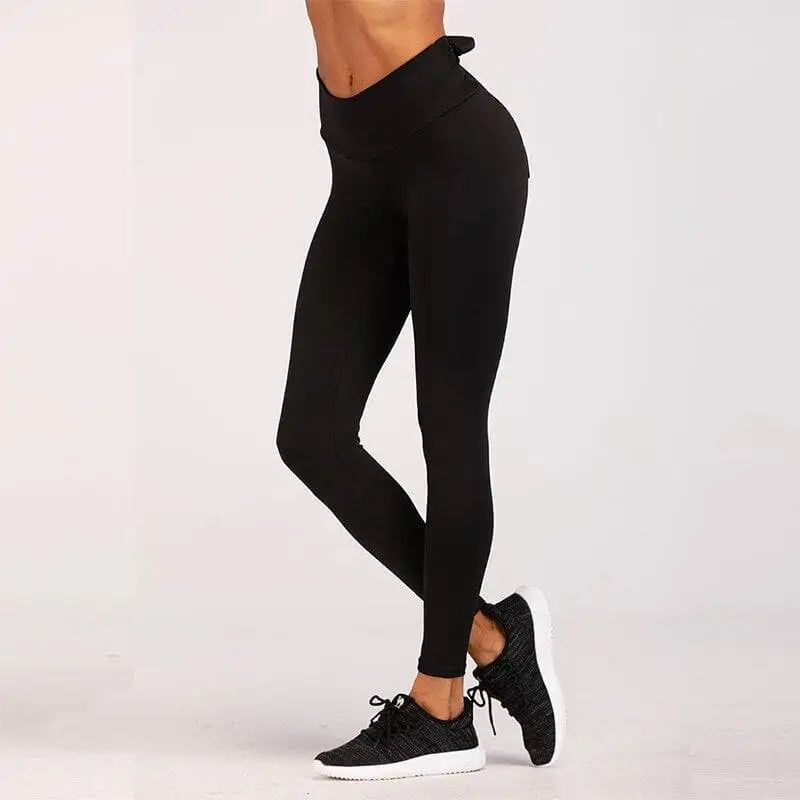Legginsy sportowe z ozdobną kokardą z tyłu