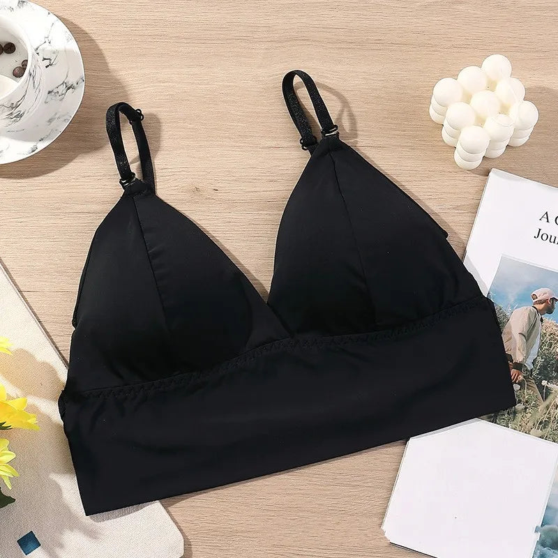 Miękki biustonosz bralette z obniżonym zapięciem