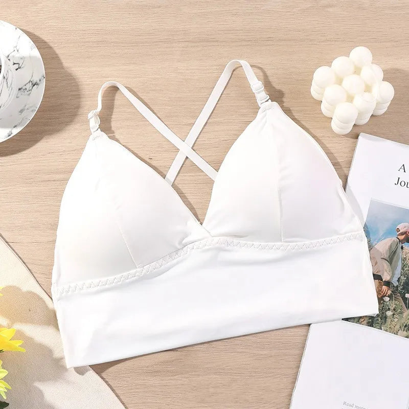 Miękki biustonosz bralette z obniżonym zapięciem