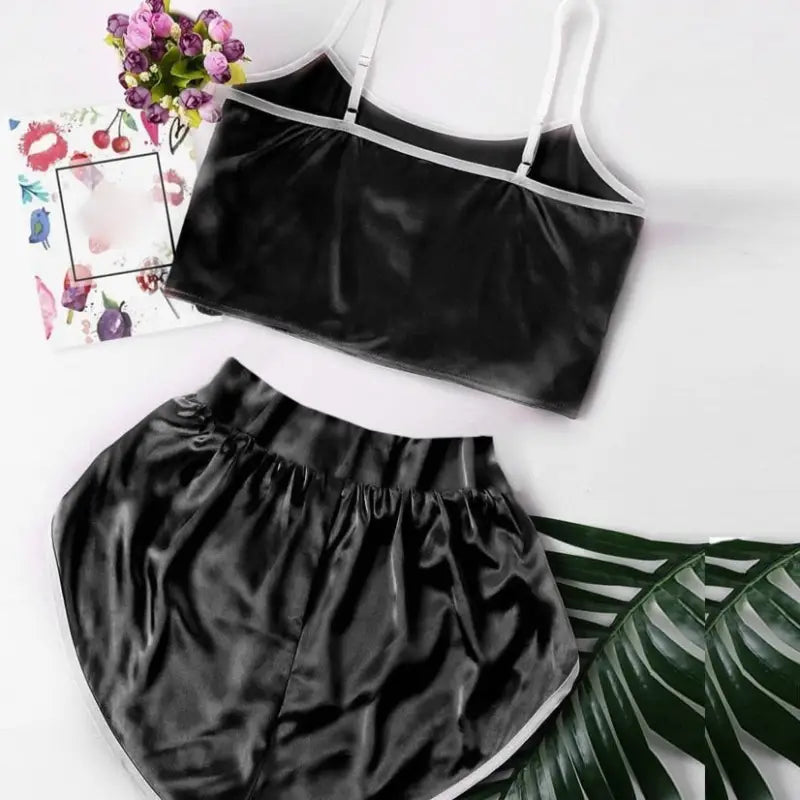 Piżama satynowa dwuczęściowa