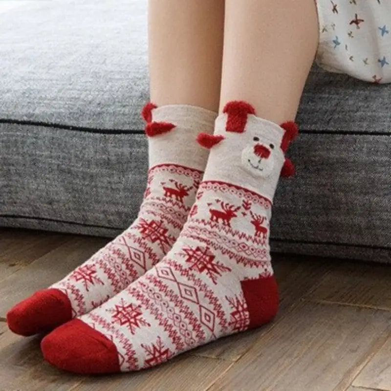 Skarpety damskie w świąteczne wzory