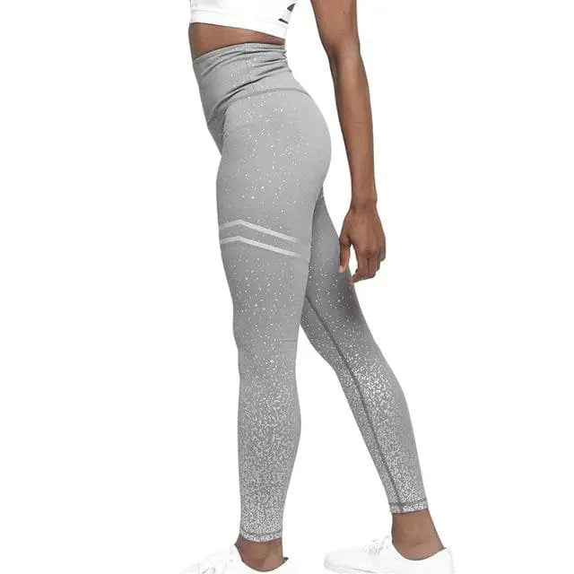 Szary Legginsy sportowe motyw ombre