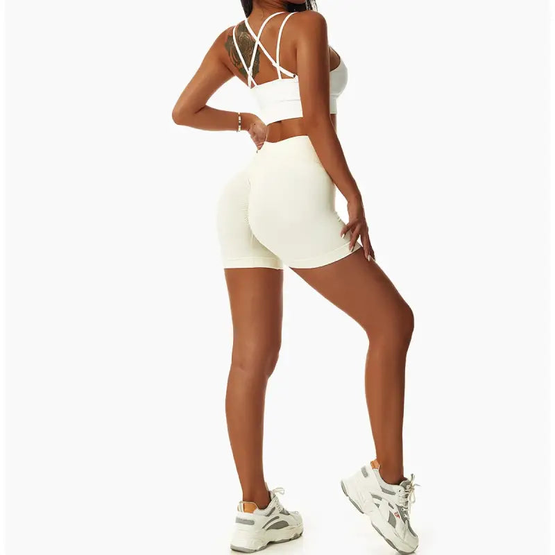 Szorty sportowe z wysokim stanem