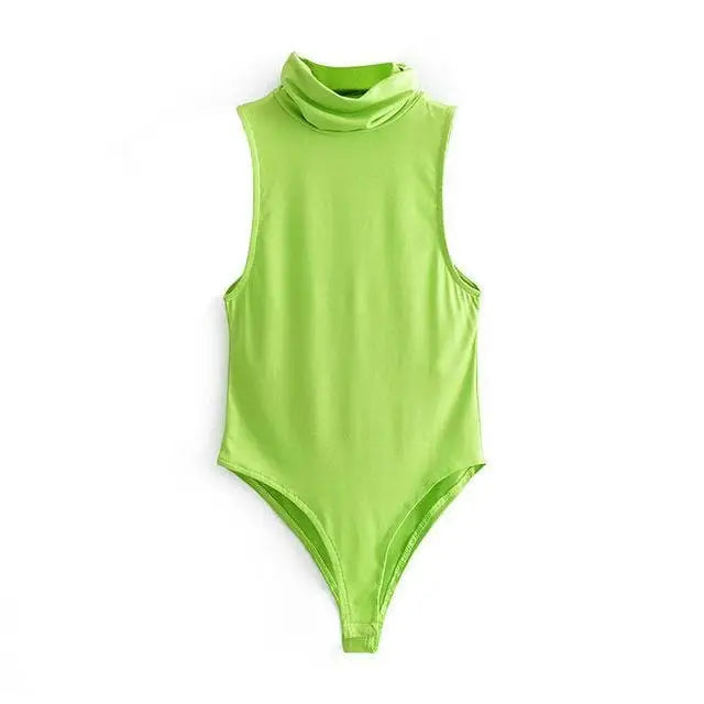 Zielony Body z golfem