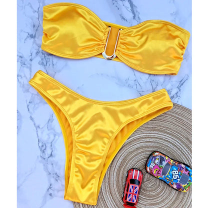 Bikini bez ramiączek z regulowanymi wkładkami