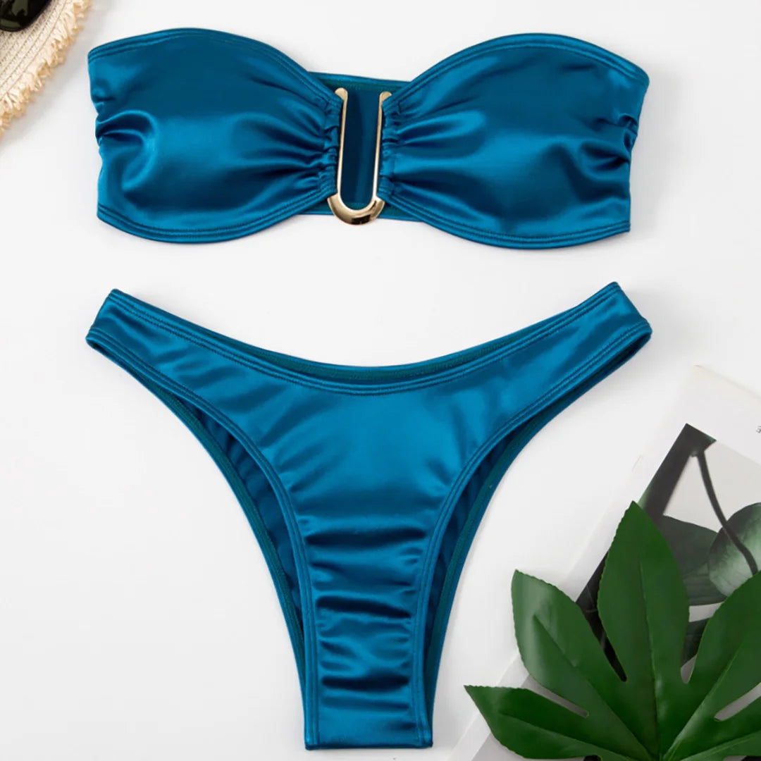 Bikini bez ramiączek z regulowanymi wkładkami
