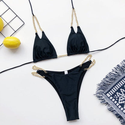 Bikini plażowe z regulowanym wiązaniem