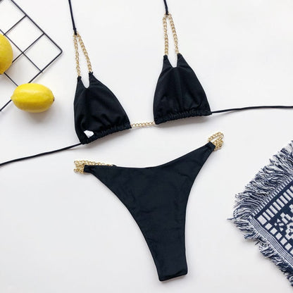 Bikini plażowe z regulowanym wiązaniem