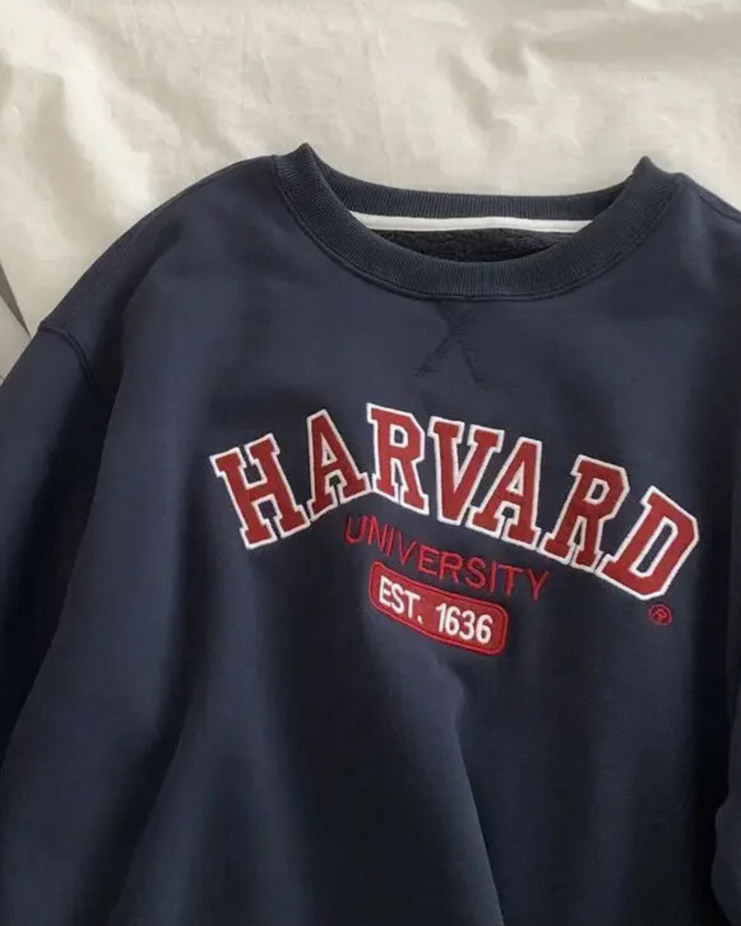 Bluza oversize crewneck Harvard University