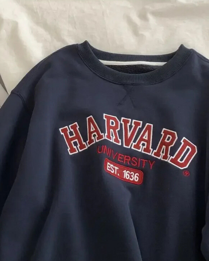 Bluza oversize crewneck Harvard University