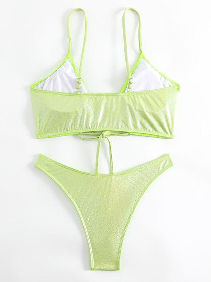Komplet bikini z wiązaniem w talii