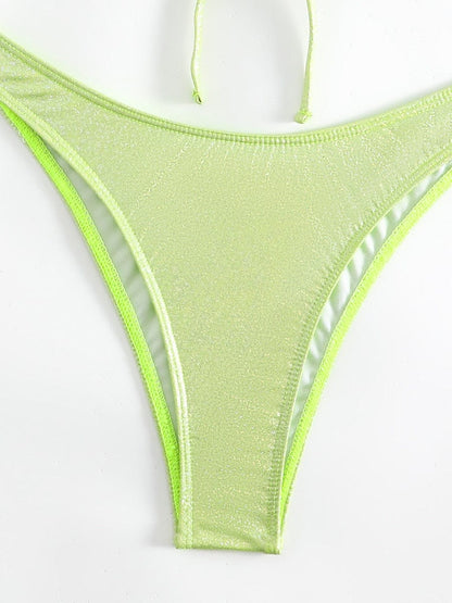 Komplet bikini z wiązaniem w talii