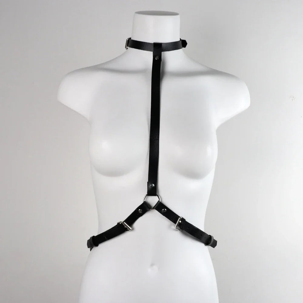 Harness na talię z ozdobnymi pierścieniami