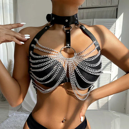 Harness na piersi z regulowanymi zapięciami