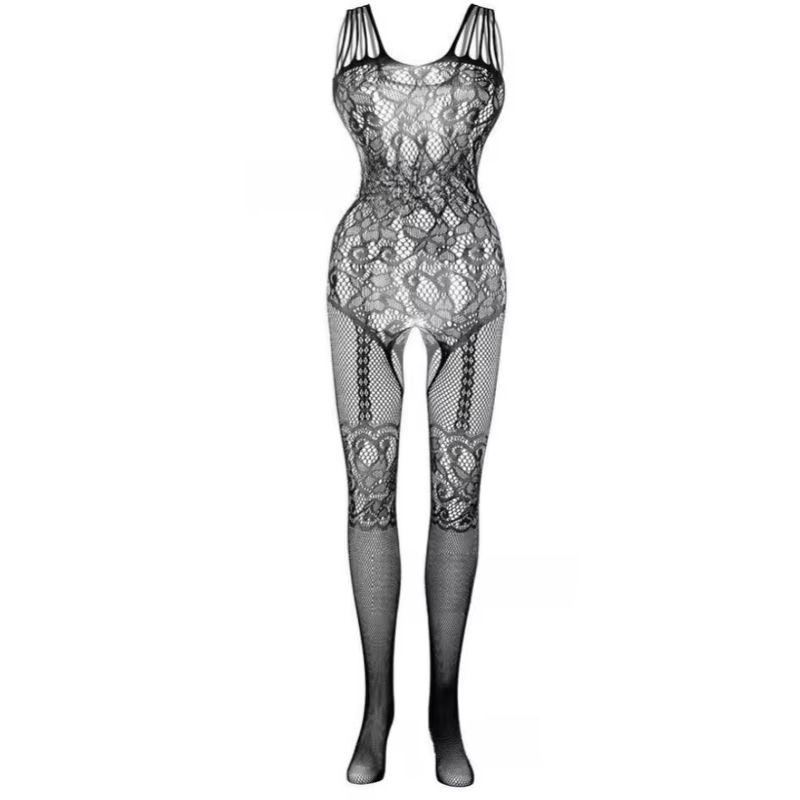 Bodystocking z ozdobnymi ramiączkami