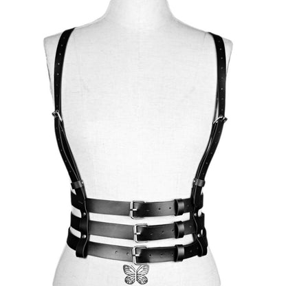 Harness z potrójnymi paskami w talii