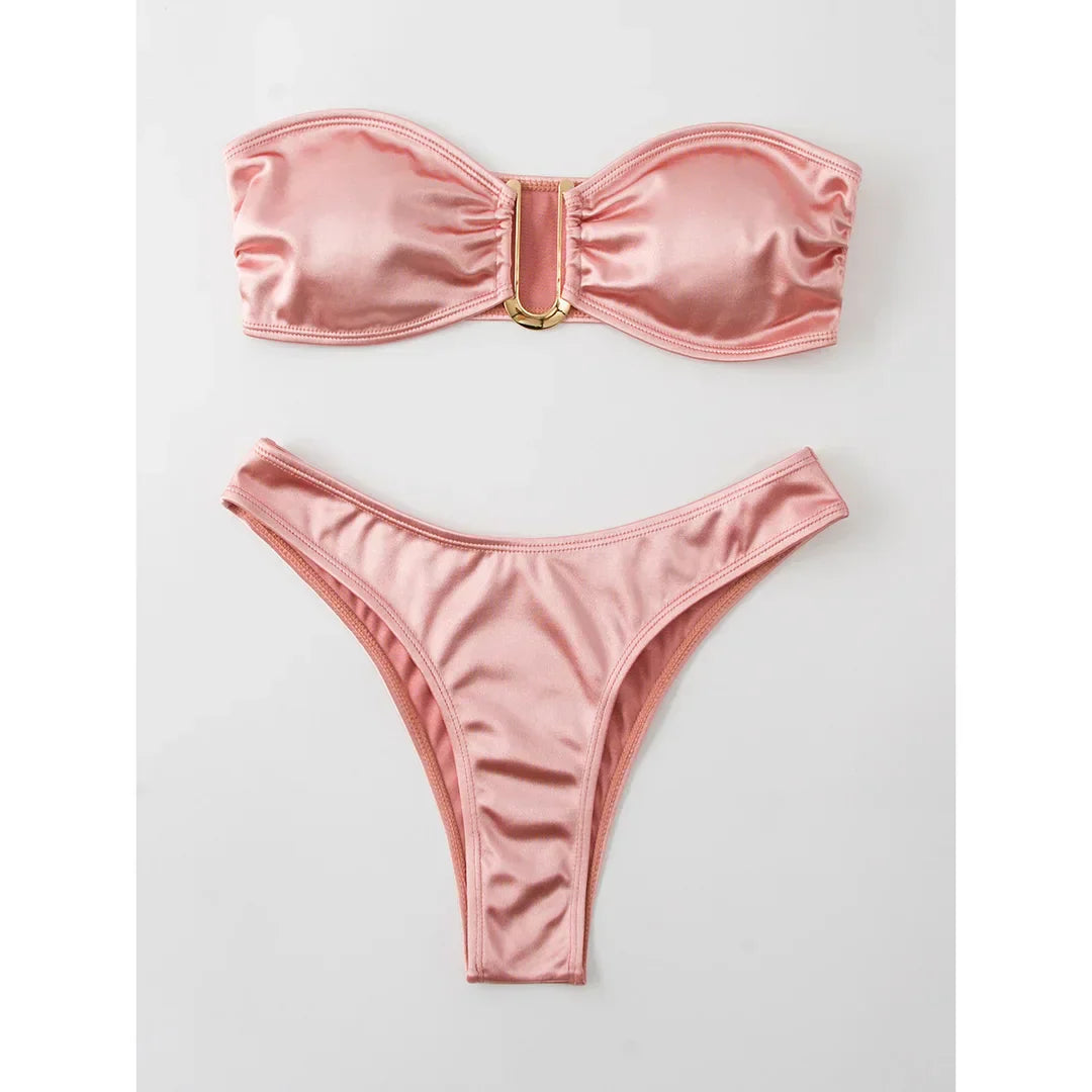 Bikini bez ramiączek z regulowanymi wkładkami