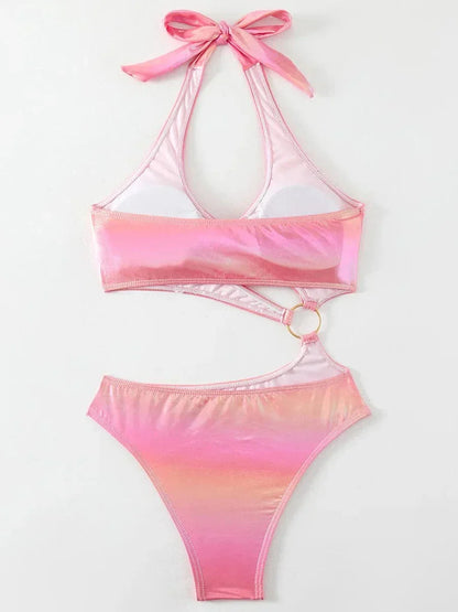 Stylowy monokini z wiązaniem na szyi