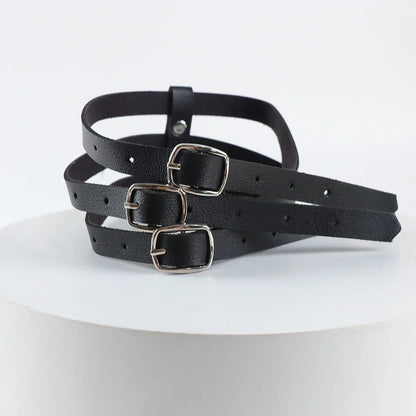 Choker harness z centralnym pierścieniem