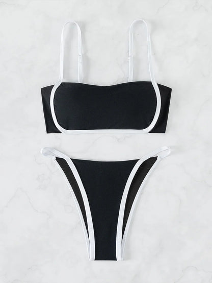 Bikini z regulowanym wiązaniem na plecach